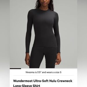 Lululemon Wundermost Ultra-soft Nulu Long Sleeve